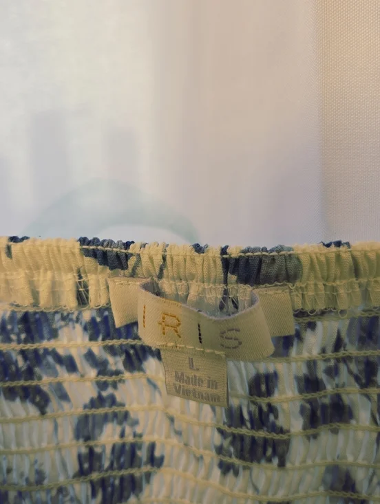 Sun Dress Bundle Size Large Cotton Linen Bustier Details Floral Milkmaid Maxi - Picture 6 of 8